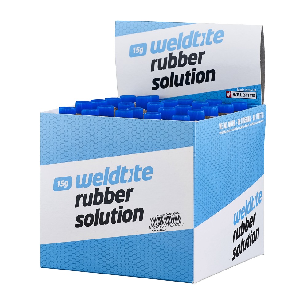 WELDTITE 15g PUNCTURE RUBBER SOLUTION (x25) (02002)