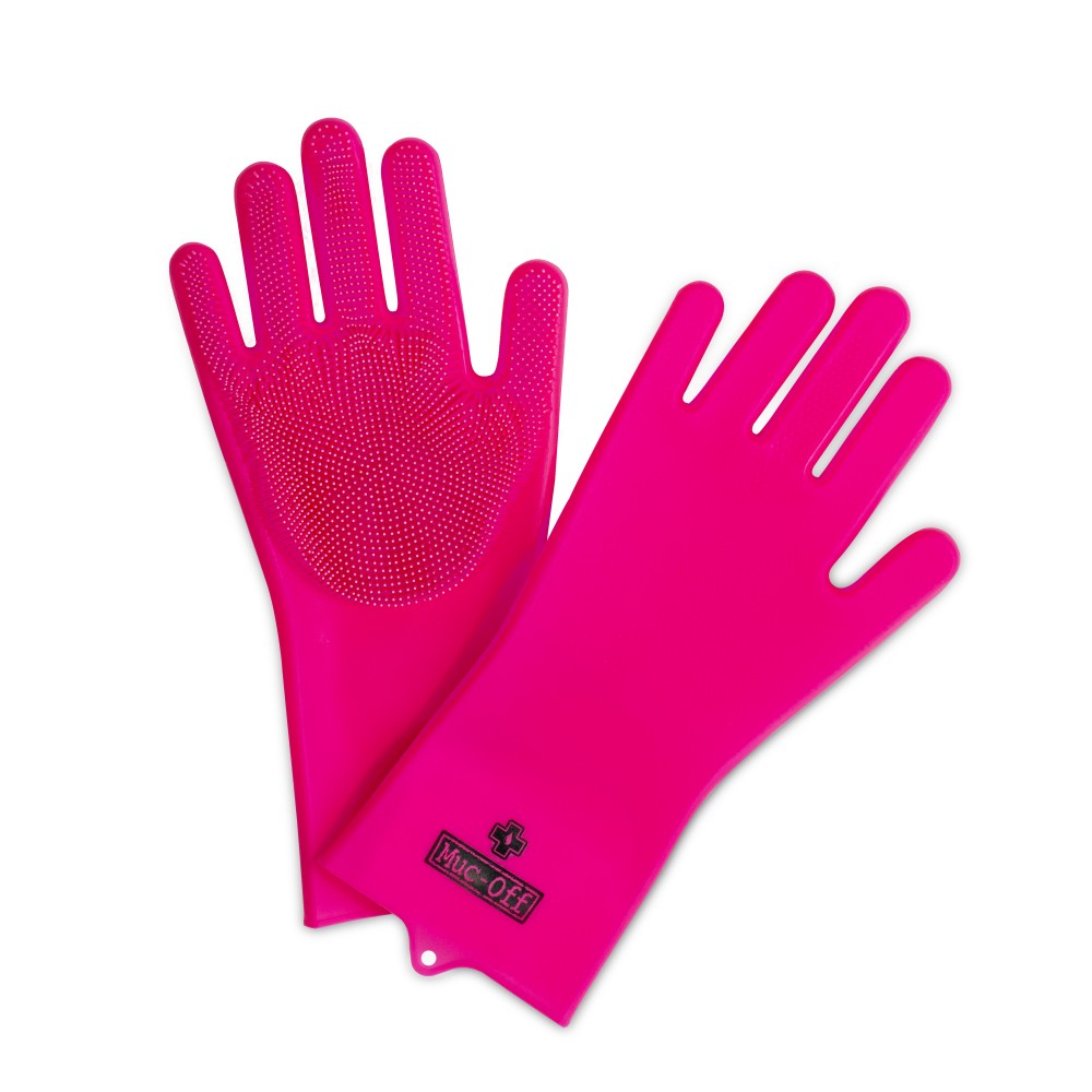 MUC-OFF DEEP SCRUBBER GLOVES PINK LARGE