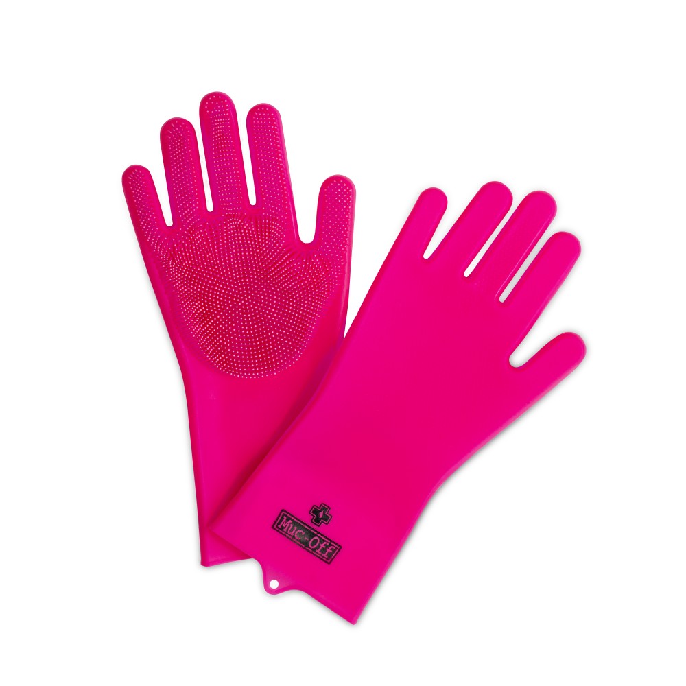 MUC-OFF DEEP SCRUBBER GLOVES PINK LARGE