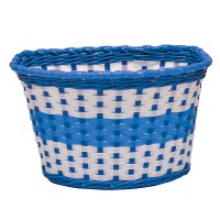 JUN WOVEN BASKET BLUE TRIM