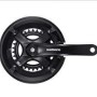 TY501 46/30 170mm 7/8-Spd CHAINSET - BLACK with CHAINGUARD