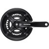 TY501 46/30 175mm 7/8-Spd CHAINSET - BLACK with CHAINGUARD