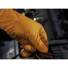 IGNITE NITRILE W/SHOP ORANGE GLOVES -  LARGE  (PACK 100)