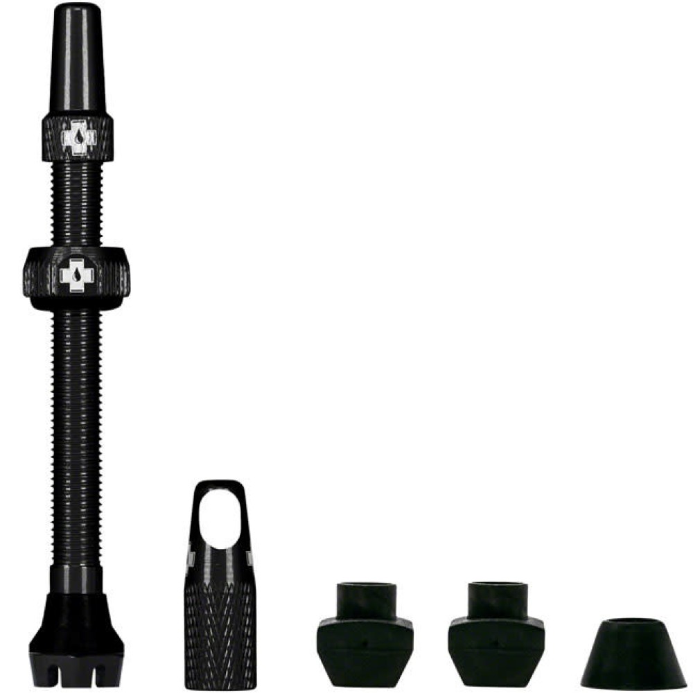 MUC-OFF TUBELESS VALVES 80mm BLACK - PAIR (20440)