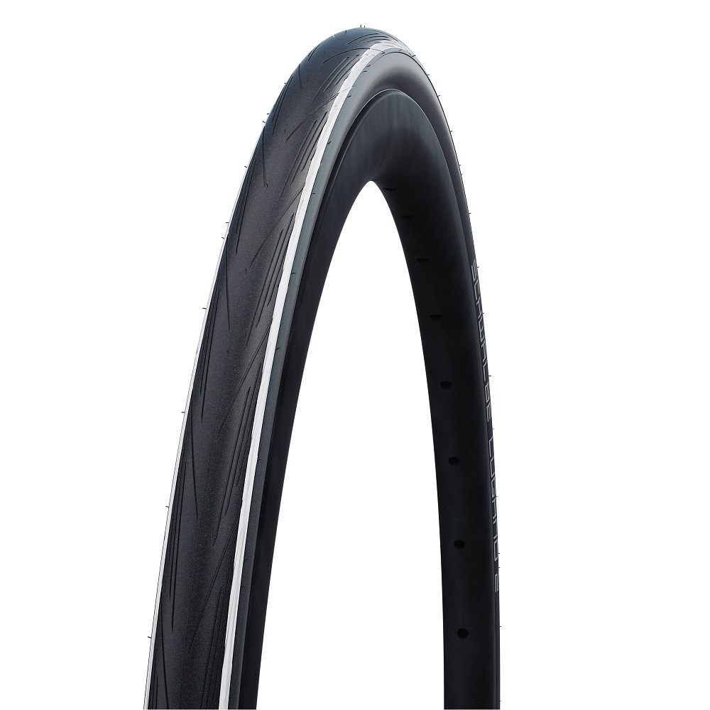 SCHWALBE 700 x 25 LUGANO II TYRE WHITE STRIPE (25-622)