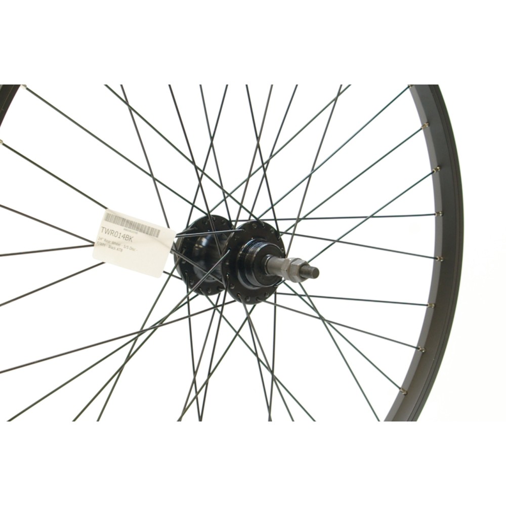 24 x 1.75 BLACK ALLOY DISC REAR WHEEL GS A.H (TWR014BK)