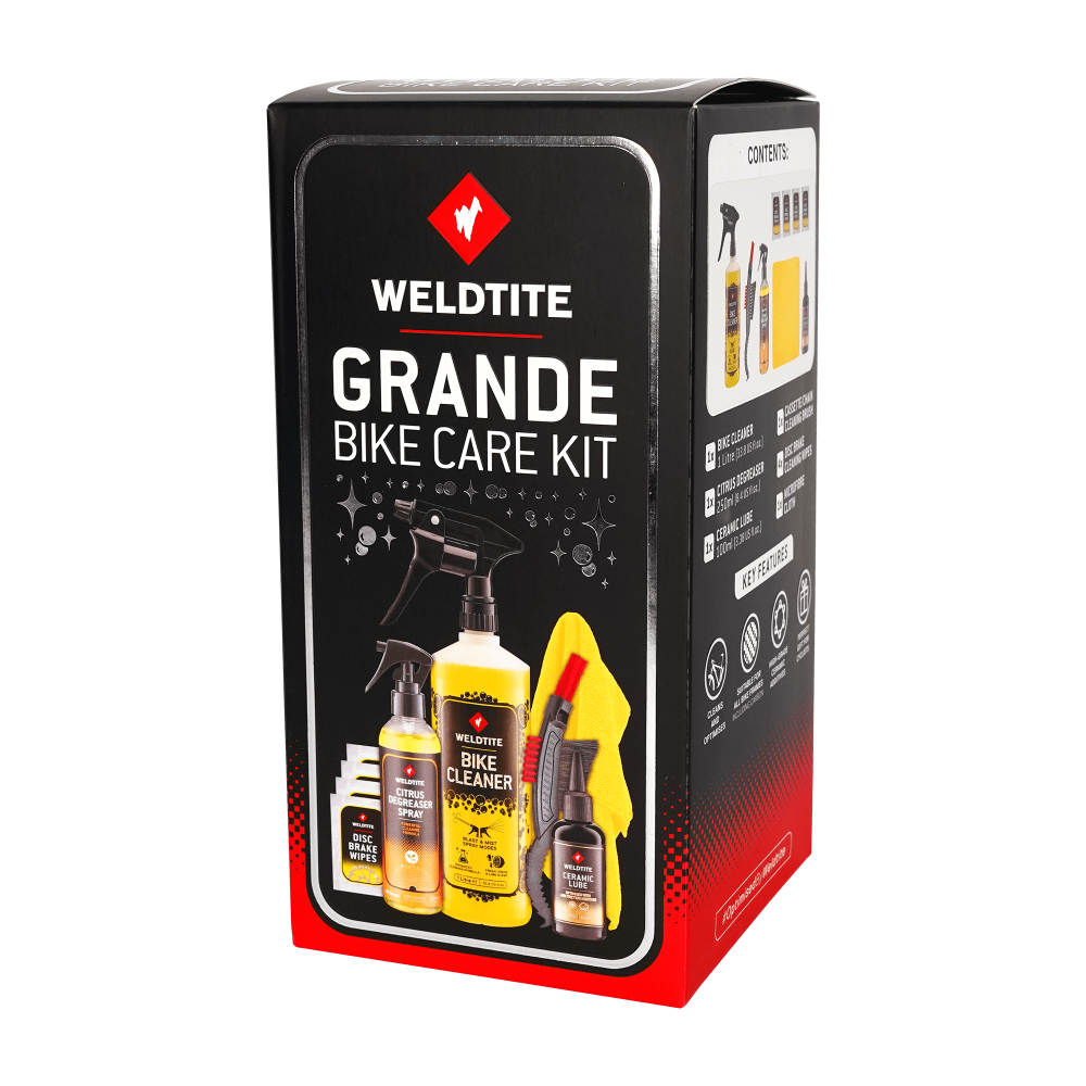 WELDTITE GRANDE BIKE CARE KIT - CLE/DEGR/LUB/BRSH/WIPE/CLOTH