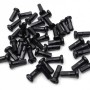 16mm 14G BRASS SPOKES NIPPLES - BLACK (Pk 50)