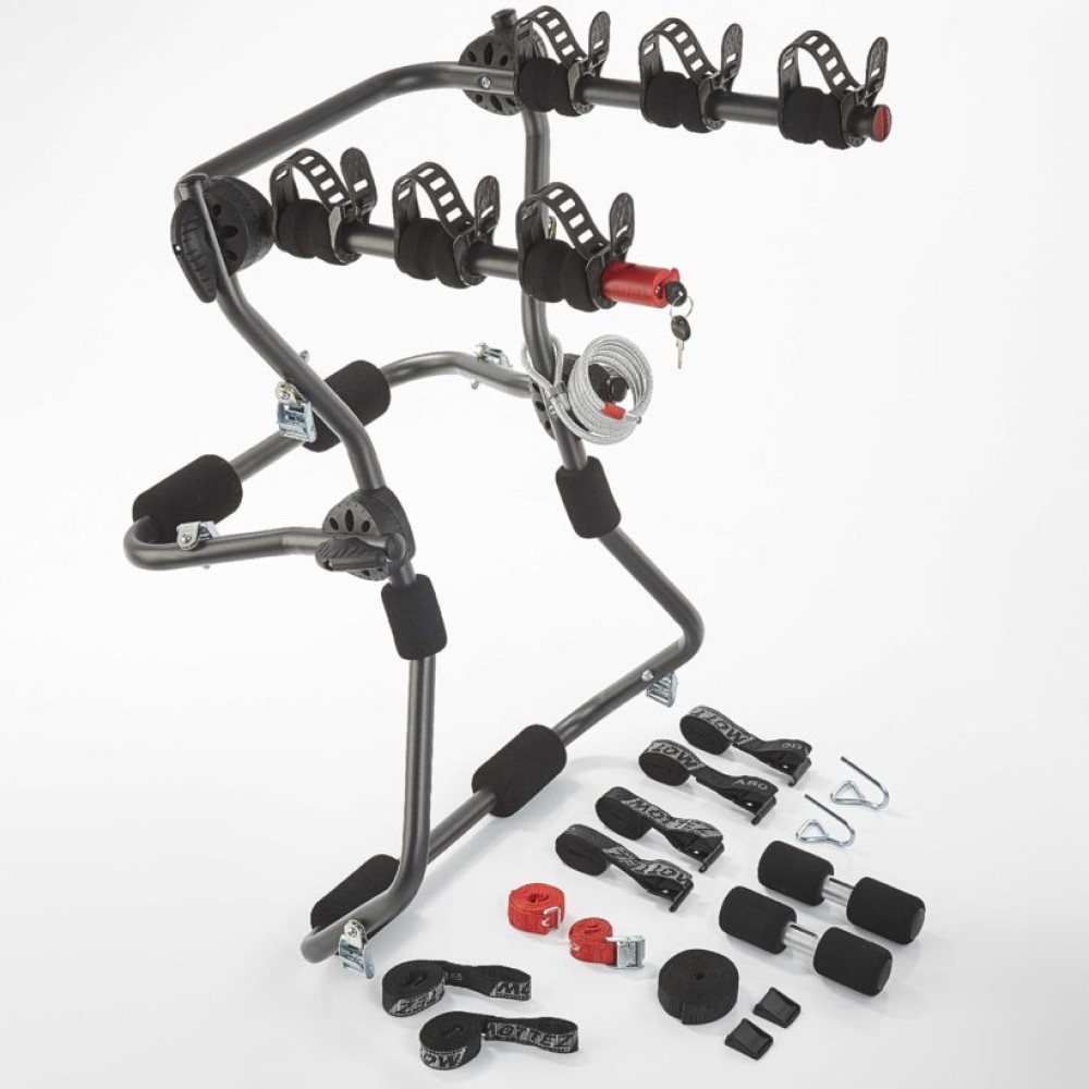 MOTTEZ 3-BIKE BOOT RACK SHIVA HIGH (roof rail straps) securi