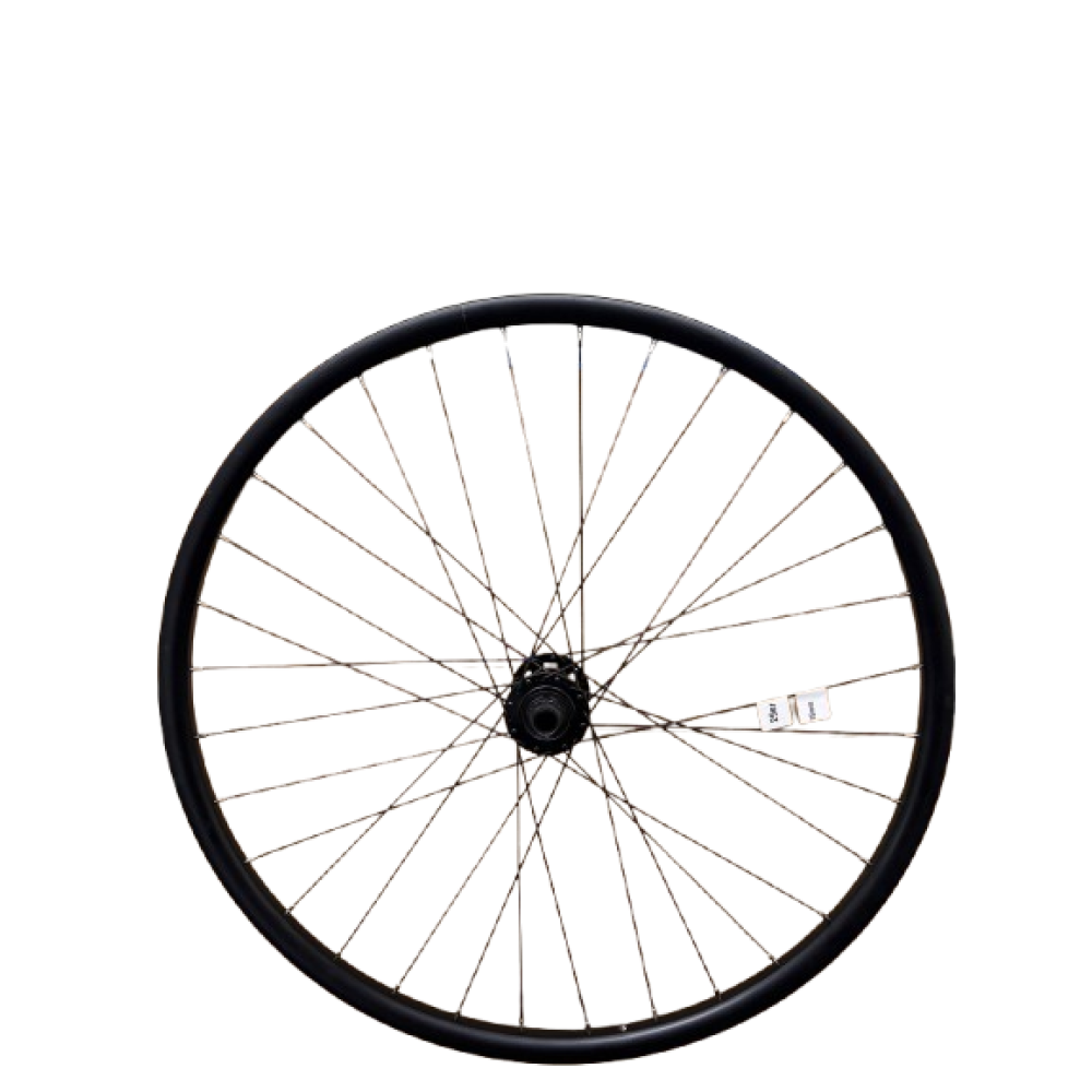 29er/700C FRONT 6 BOLT DISC THRU AXLE 100X15 BLACK