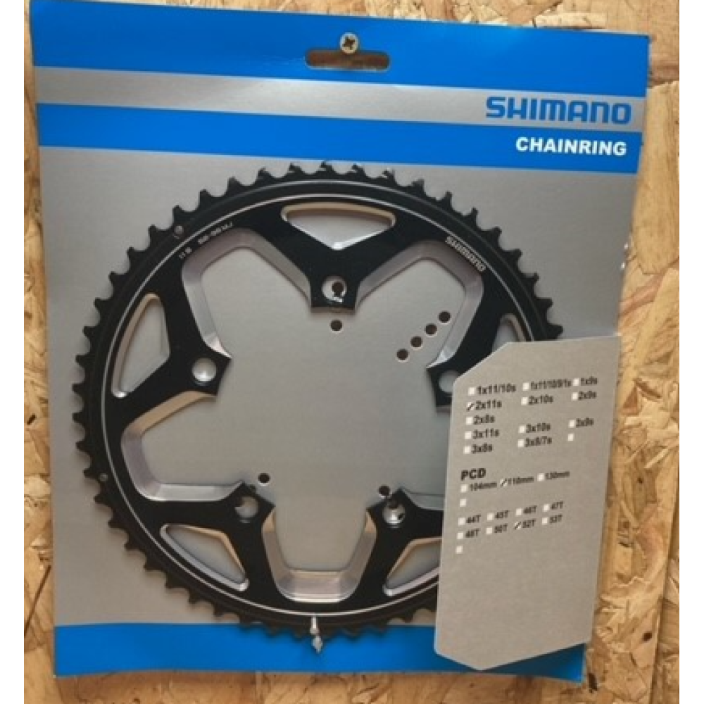FCRS500 52T 11-Spd 110 BCD 5 BOLT CHAINRING - BLACK