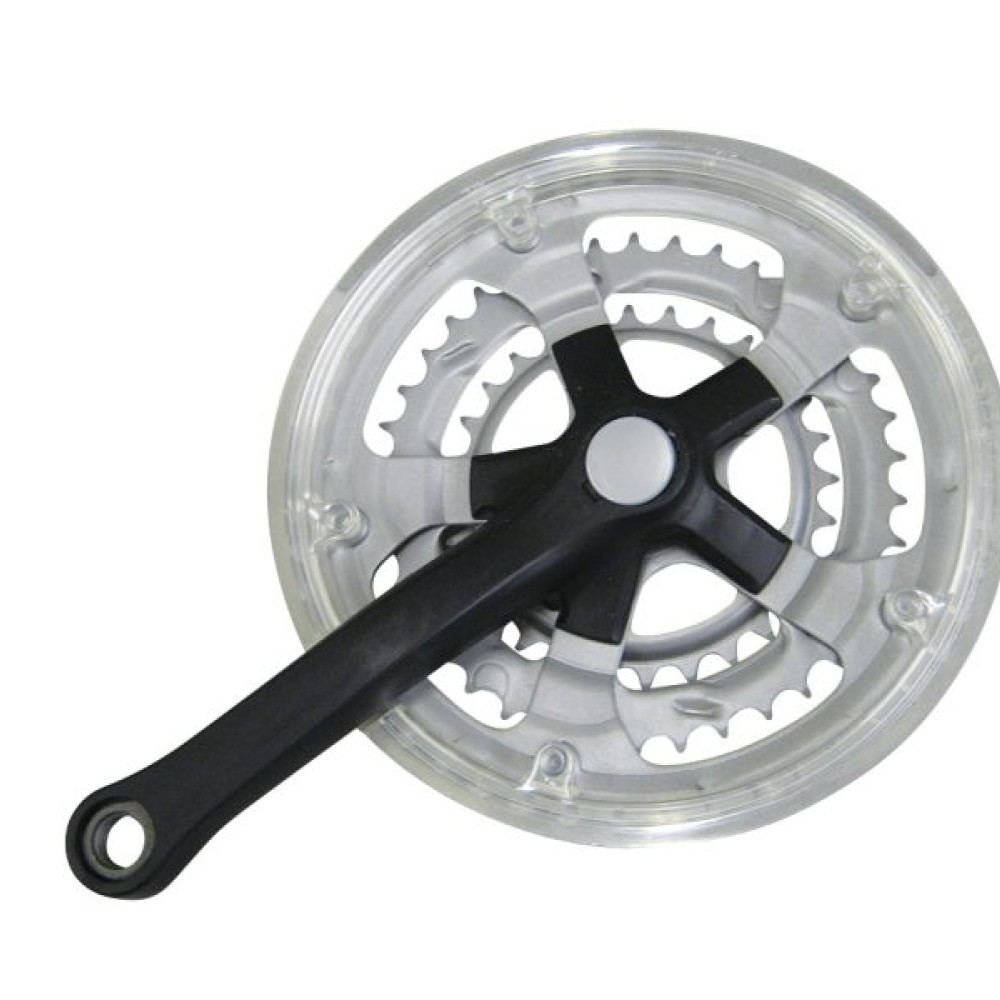 42T TRIPLE STEEL PLASTIC COATED C/SET BLK 170mm - UP TO 8-SP