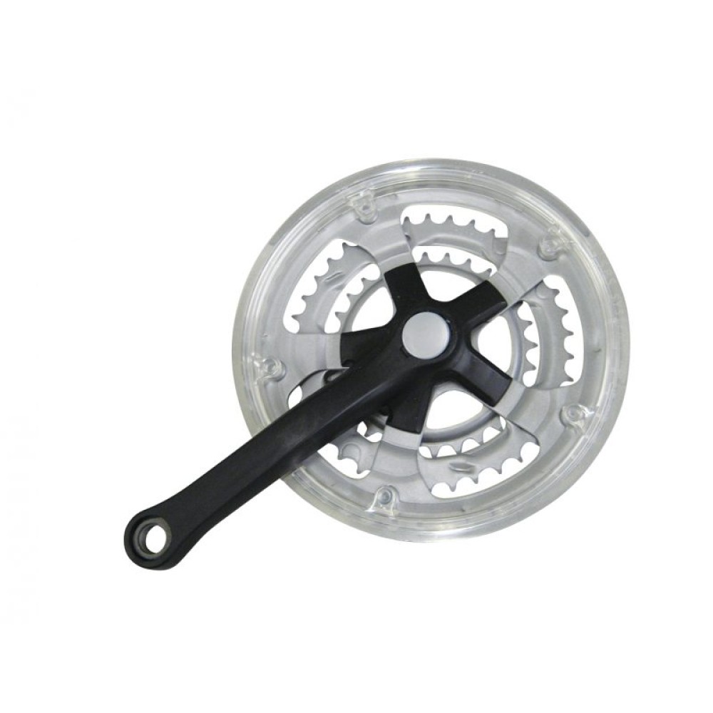 42T TRIPLE STEEL PLASTIC COATED C/SET BLK 170mm - UP TO 8-SP