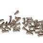 12mm 14G BRASS SPOKES NIPPLES - SILVER (Pk 50)