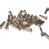 16mm 14G BRASS SPOKES NIPPLES - SILVER (Pk 50)