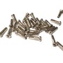 16mm 14G BRASS SPOKES NIPPLES - SILVER (Pk 50)