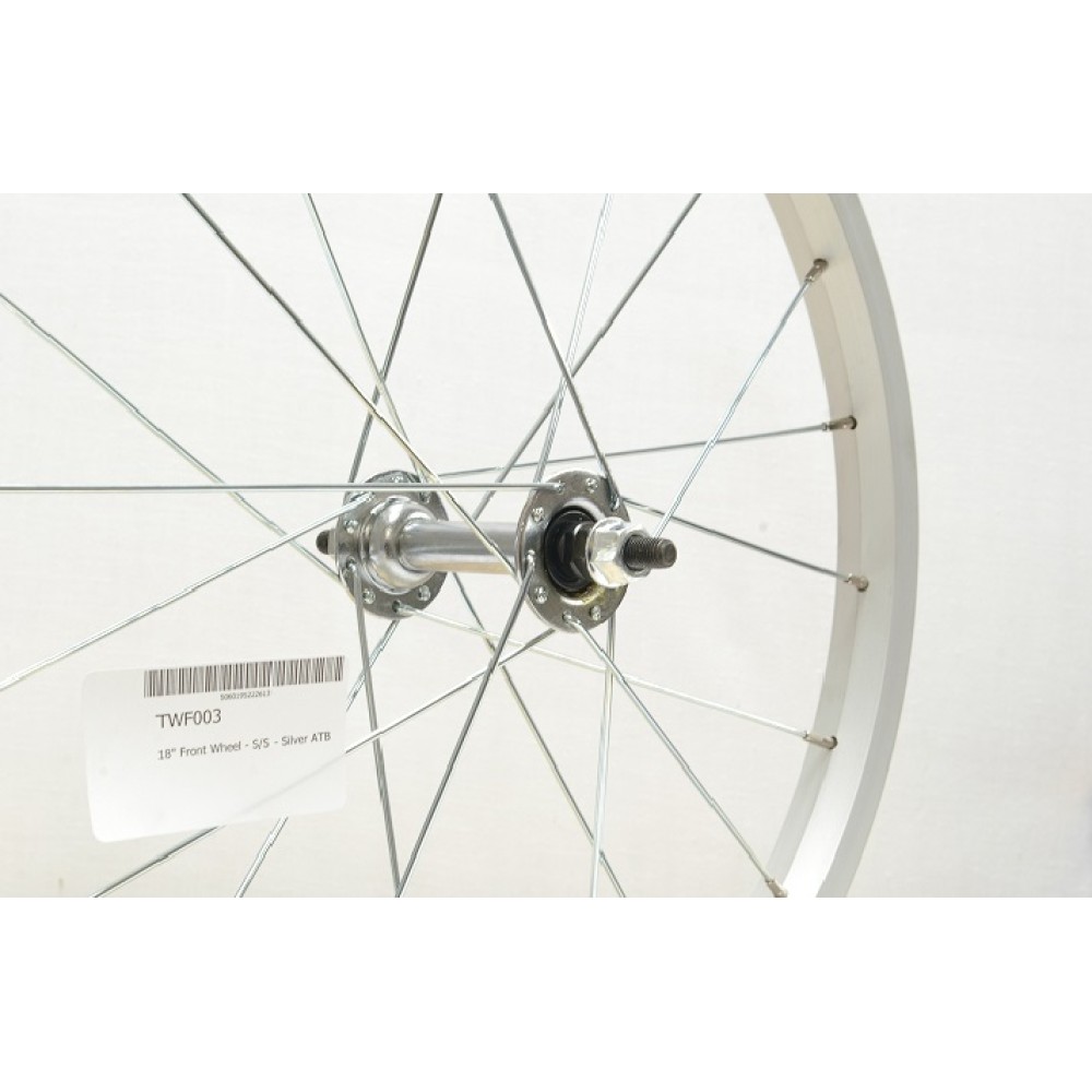 18 x 1.75 SILVER ALLOY FRONT WHEEL S.H (TWF003)