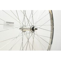 26 x 1 3/8 SILVER ALLOY  FRONT WHEEL A.H (37-590) (TWF028)