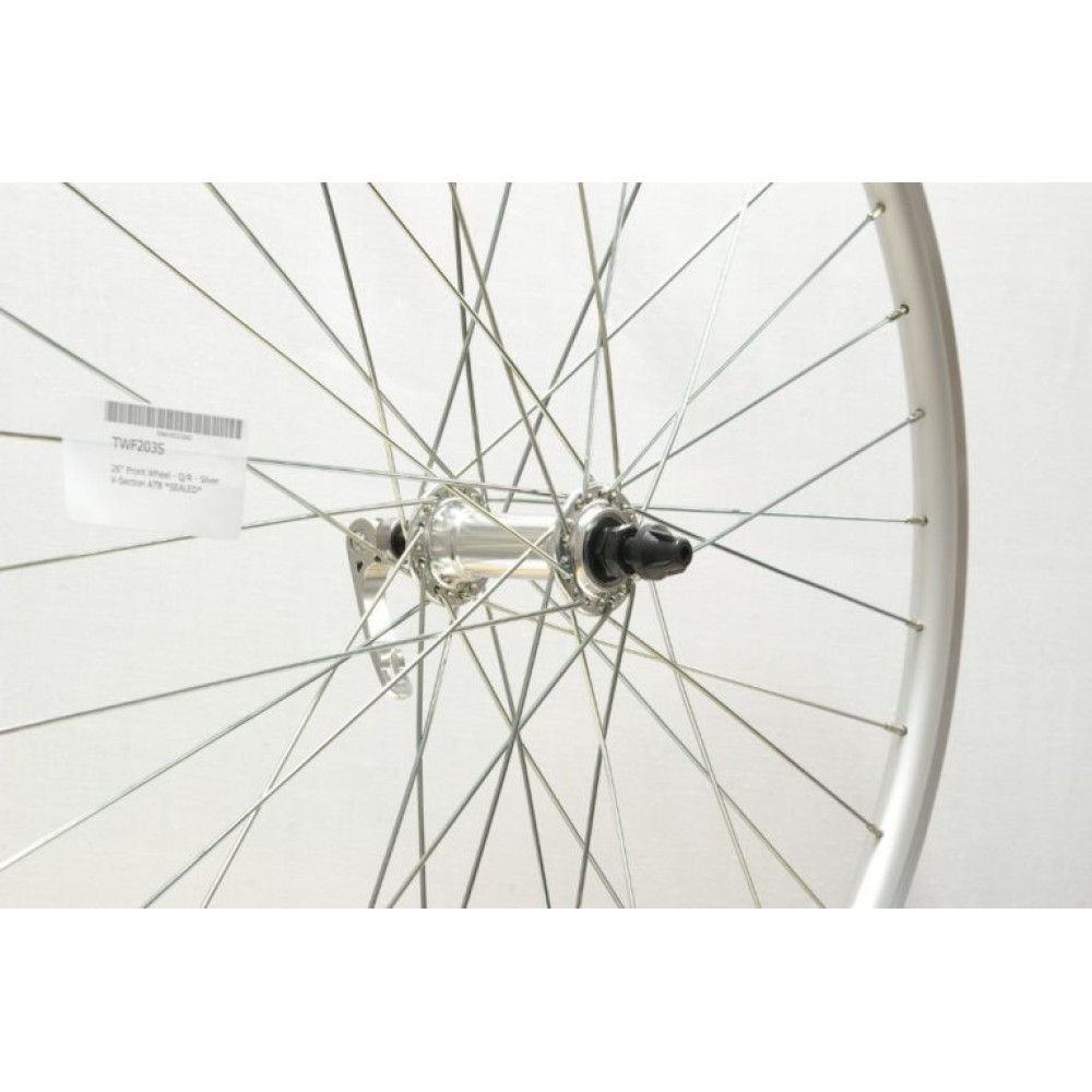 26 x 1.75 SILVER DOUBLE WALL FRONT WHEEL QR (TWF203S)