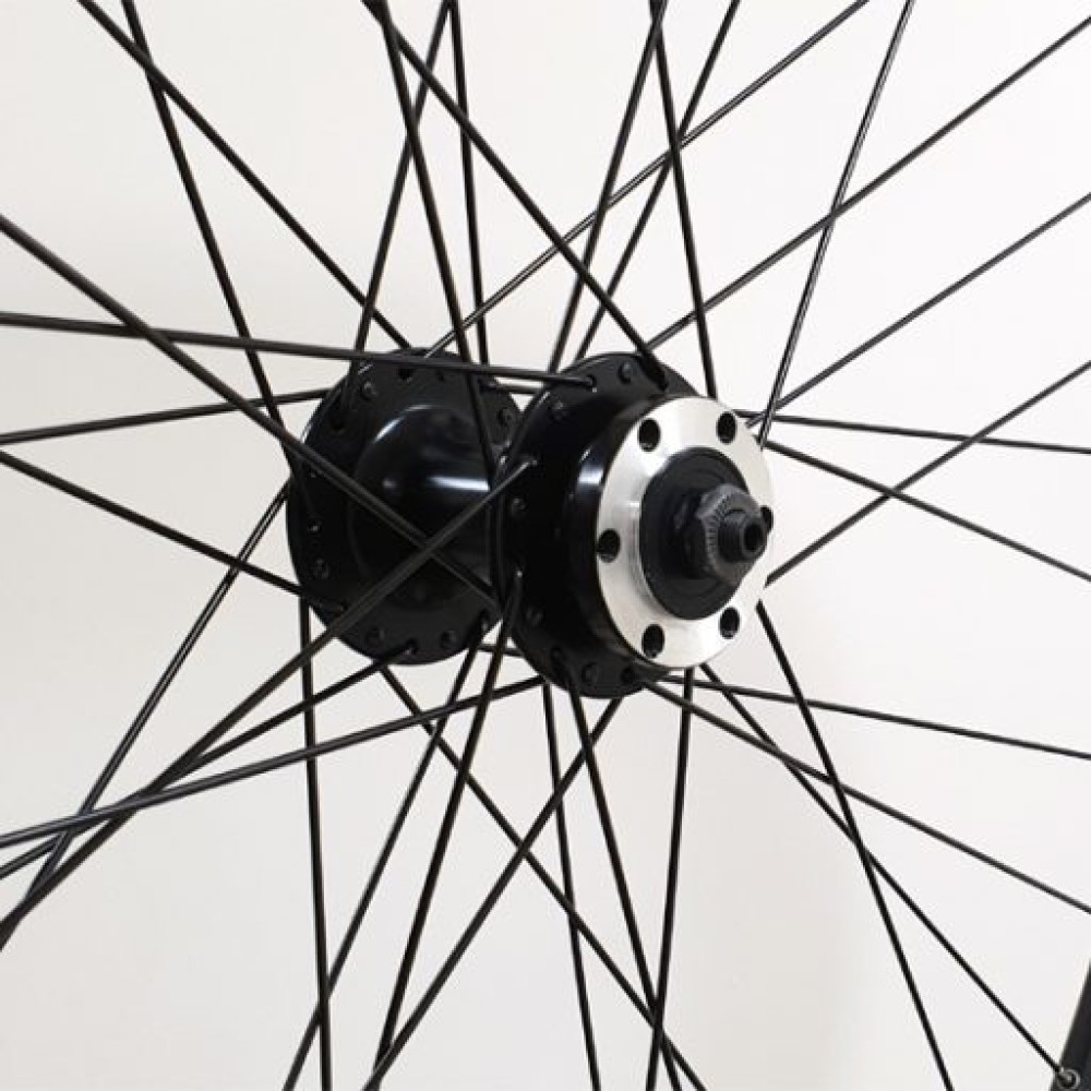 700C N/SECT BLACK DISC FRONT WHEEL QR (TWF711BK)