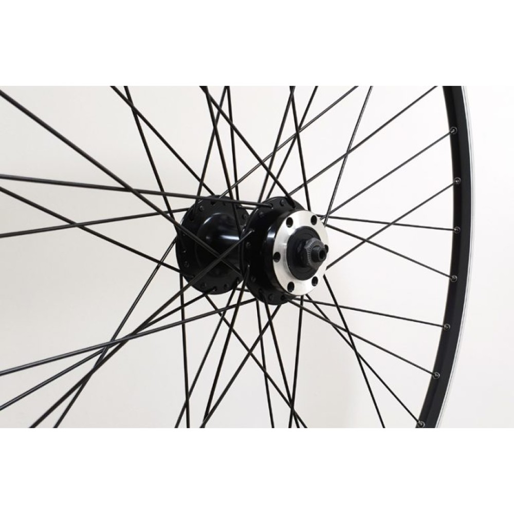 700C N/SECT BLACK DISC FRONT WHEEL QR (TWF711BK)