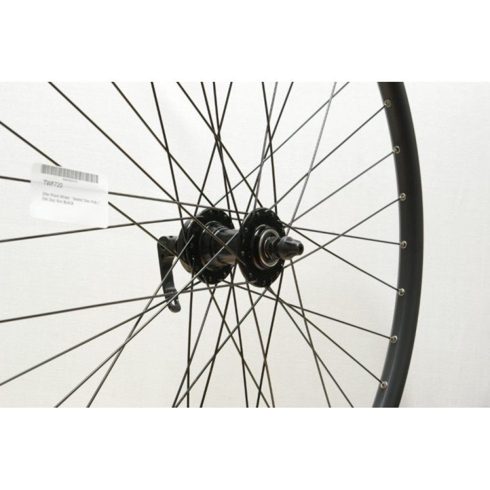 29er / 700C HYBRID BLACK DISC RIM FRONT WHEEL QR (TWF720)