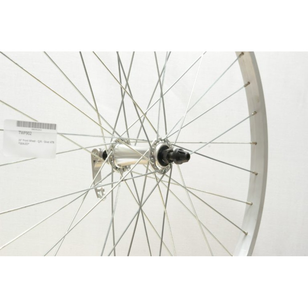 26 x 1.75 SILVER ALLOY FRONT WHEEL Q/R (TWF902)