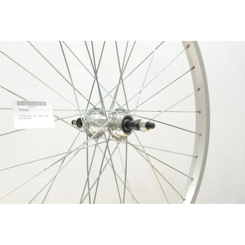24 x 1.75 SILVER ALLOY REAR WHEEL GS A.H (TWR905)