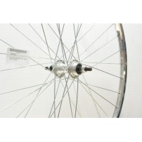 26 x 1 3/8 SILVER ALLOY REAR WHEEL SS A.H (37-590) (TWR029)