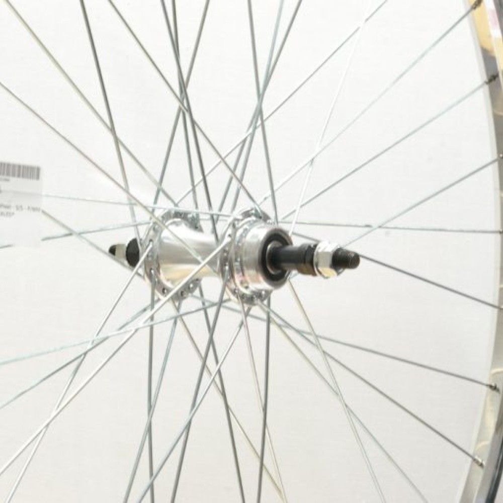 27 x 1 1/4 SILVER ALLOY REAR WHEEL GS A.H (32-630) (TWR056PO