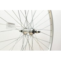700C SILVER HYBRID REAR WHEEL GS SOLID AXLE (TWR064)
