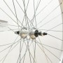 700C SILVER HYBRID REAR WHEEL GS SOLID AXLE (TWR064)