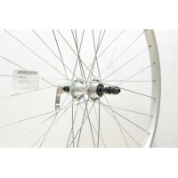 700C SILVER HYBRID  REAR WHEEL GS QR (TWR100)