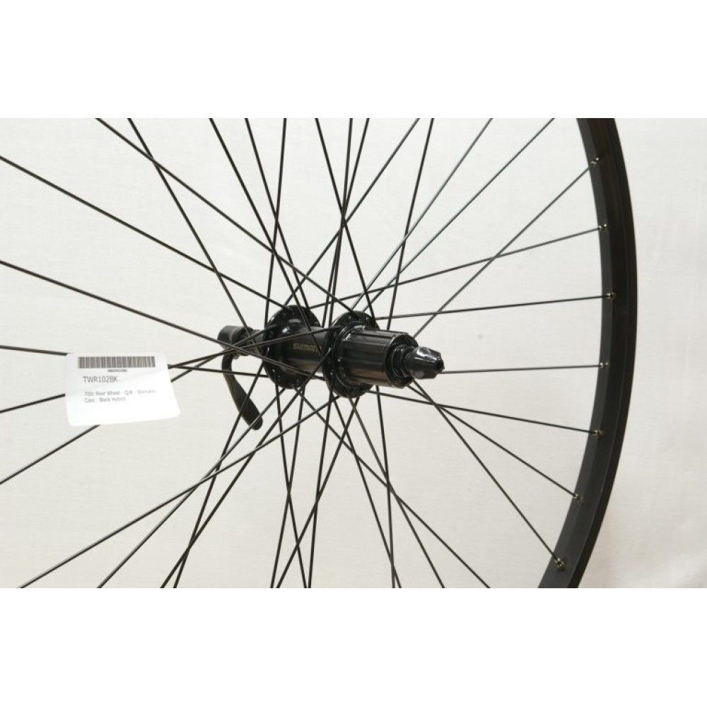 700C BLACK HYBRID SINGLE WALL 8/10-SPD CASSETTE WHEEL QR (TW