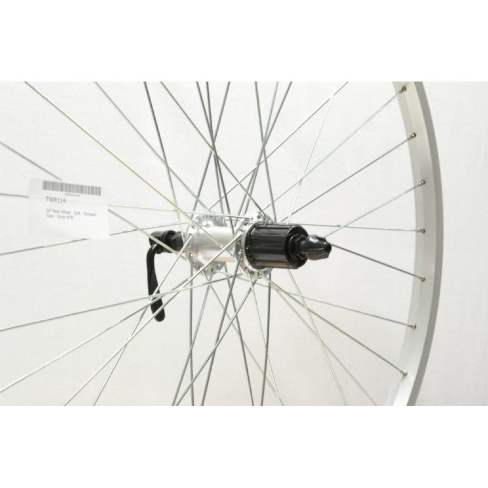 26 x 1.75 SILVER S/W ALLOY 8/10-SPD CASSETTE WHEEL QR (TWR11