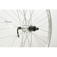 26 x 1.75 SILVER ALLOY 8/10-SPD CASSETTE WHEEL QR (TWR114)