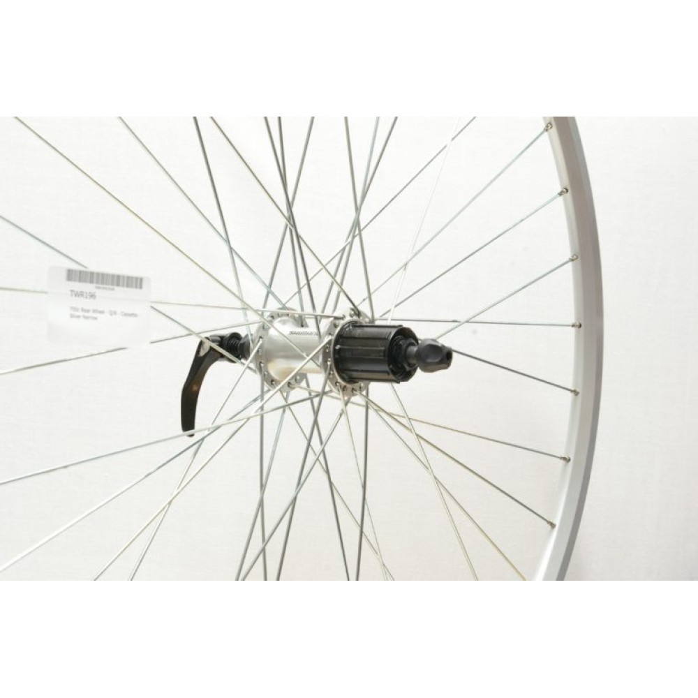 700C N/SECT SILVER 8/10-SPD CASSETTE WHEEL QR (TWR196)