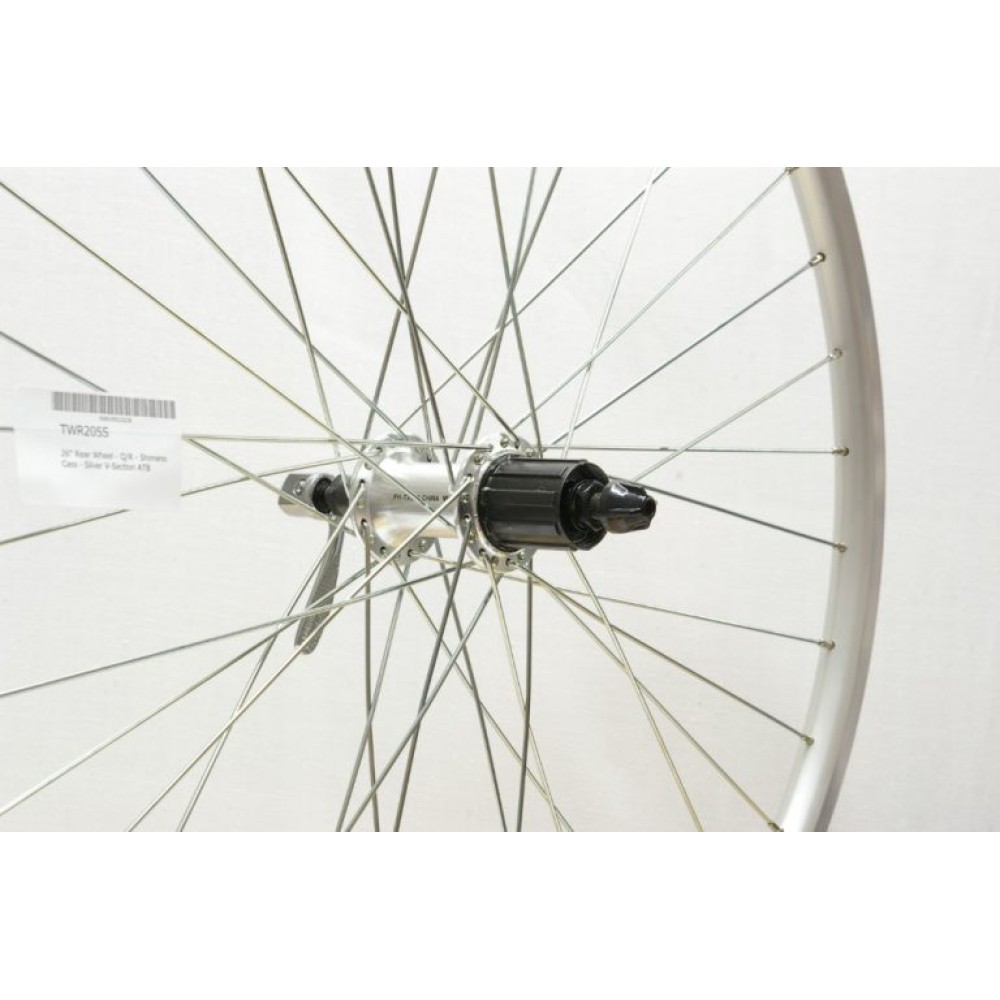 26 x 1.75 SILVER DOUBLE WALL 8/10-SPD CASSETTE WHEEL QR (TWR