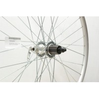 26 x 1.75 SILVER DOUBLE WALL  DISC CASSETTE 8/11-SPD WHEEL (