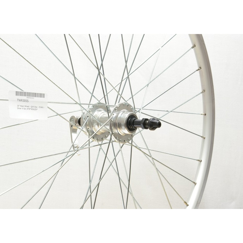 26 x 1.75 SILVER DOUBLE WALL DISC S/O REAR WHEEL GS QR (TWR3