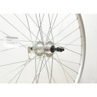26 x 1.75 SILVER DOUBLE WALL DISC S/O REAR WHEEL GS QR (TWR3