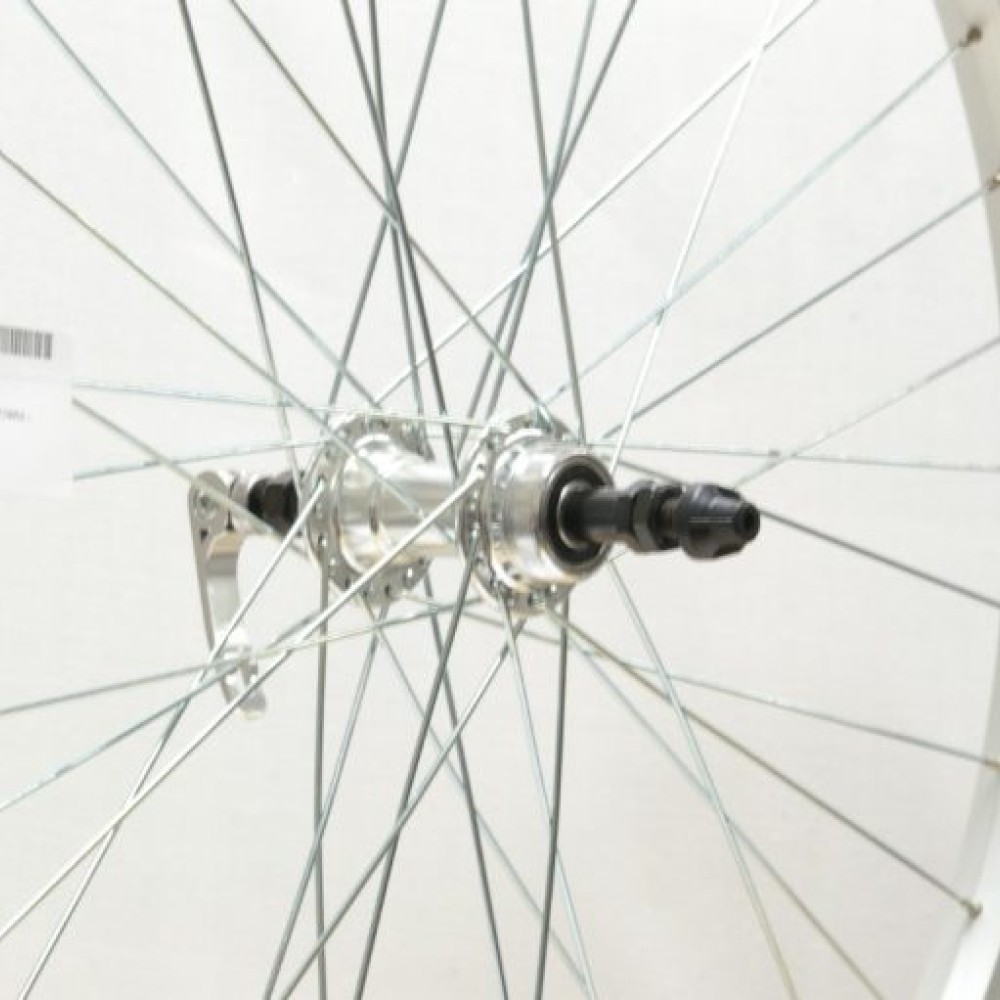 26 x 1.75 SILVER ALLOY REAR WHEEL GS QR SINGLE WALL (TWR903)