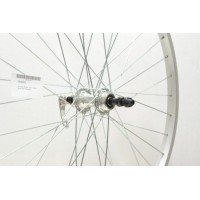 26 x 1.75 SILVER ALLOY REAR WHEEL GS QR SINGLE WALL (TWR903)