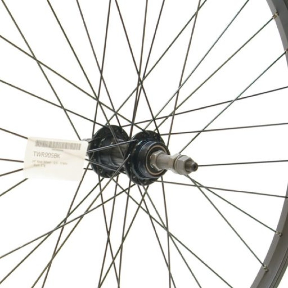 24 x 1.75 BLACK  ALLOY REAR WHEEL GS  A.H (TWR905BK)