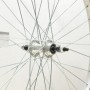 26 x 1.75 SILVER ALLOY REAR WHEEL GS SOLID AXLE (TWR943)