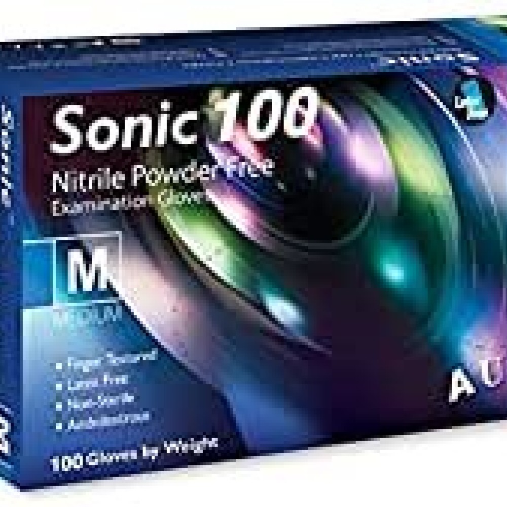 SONIC NITRILE COBALT BLUE GLOVES -  X-LARGE  (PACK 100)