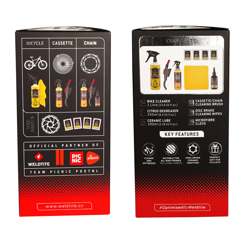 WELDTITE GRANDE BIKE CARE KIT - CLE/DEGR/LUB/BRSH/WIPE/CLOTH