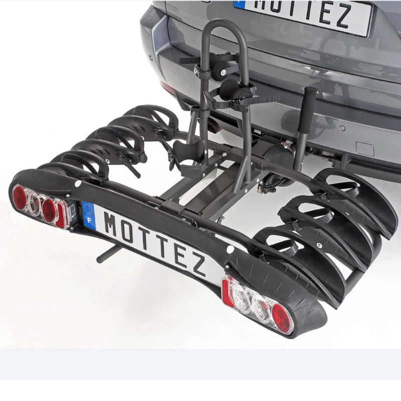 MOTTEZ 3-BIKE TOW BALL PLATFORM RACK - TILTING (A21P3RA)