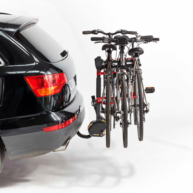MOTTEZ 3-BIKE TILTING TOW BALL RACK 