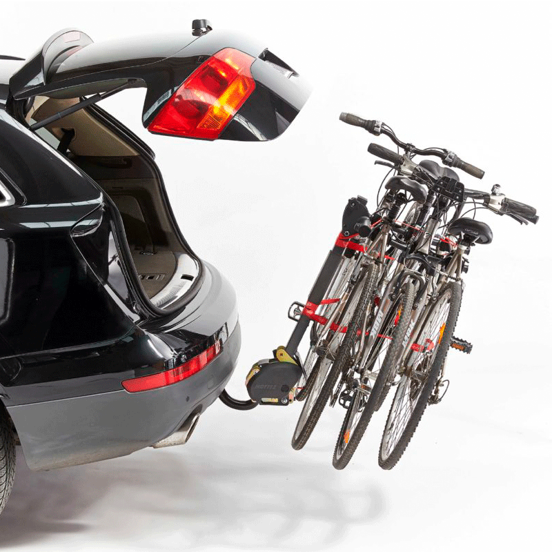 MOTTEZ 3-BIKE TILTING TOW BALL RACK 